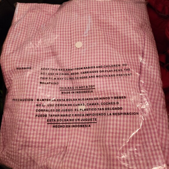 Women's plus size Gingham Robe - Picture 2 of 3